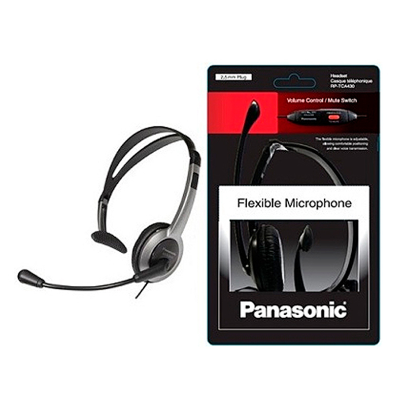 Auriculares con micrófono Panasonic KX-TCA430