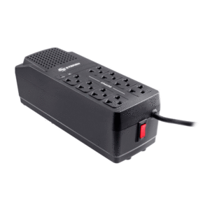 Regulador de voltaje Steren 2000W con 8 contactos