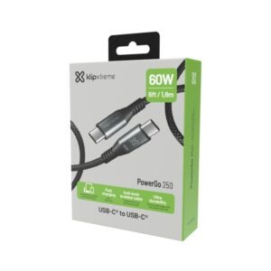 Cable Tipo-C a Tipo-C Klipxtreme de 60W
