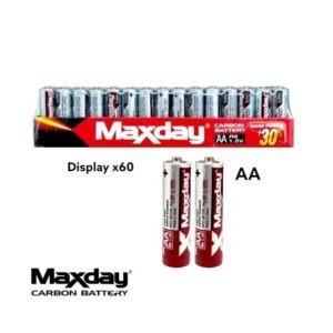Pack 60 Pilas Maxday AA Carbon Battery R6